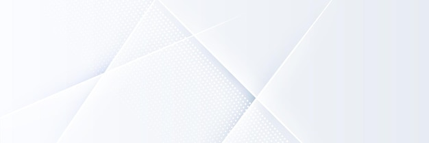 Diseño de fondo de banner moderno abstracto blanco Ilustración de plantilla de patrón gráfico vectorial