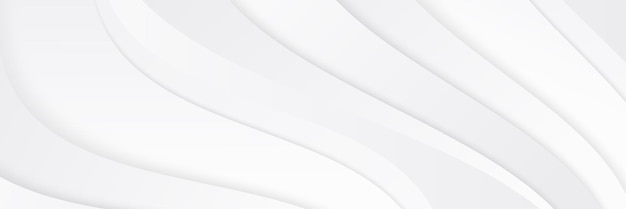 Diseño de fondo de banner moderno abstracto blanco Ilustración de plantilla de patrón gráfico vectorial