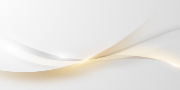 diseño de fondo blanco con lujosos elementos de efecto dorado ilustración vectorial