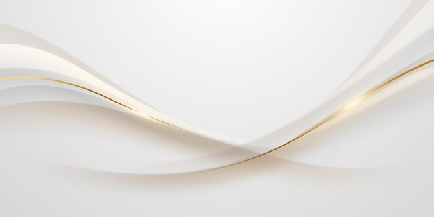 diseño de fondo blanco con lujosos elementos de efecto dorado ilustración vectorial