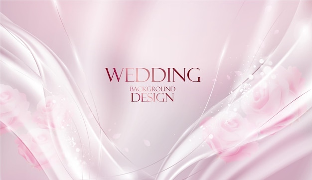 Diseño de fondo de boda de lujo vectorial