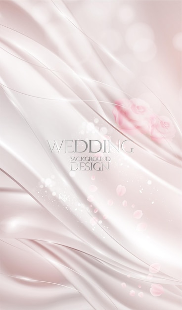 Diseño de fondo de boda de lujo vectorial