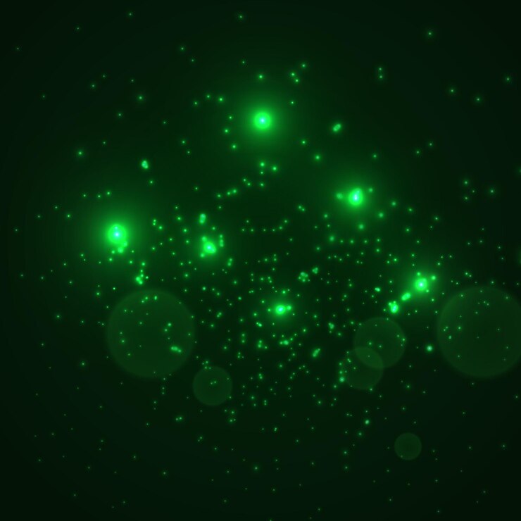 Vector diseño de fondo de bokeh verde brillante y brillante vectorial