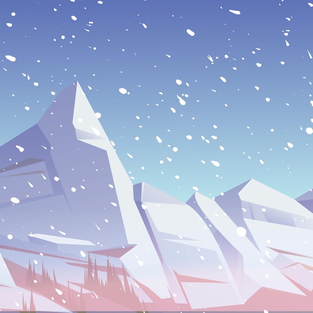 Diseño de fondo de bosque de nieve