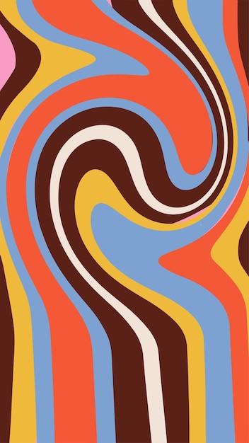 Diseño de fondo de cartel vertical hippie telón de fondo retro trippy para fiestas psicodélicas ss con brigh