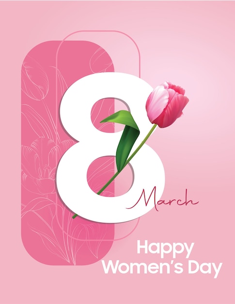 Diseño de fondo para la celebración del 8 de marzo