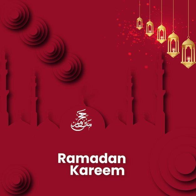 Diseño de fondo de celebración cultural islámica ramadan kareem