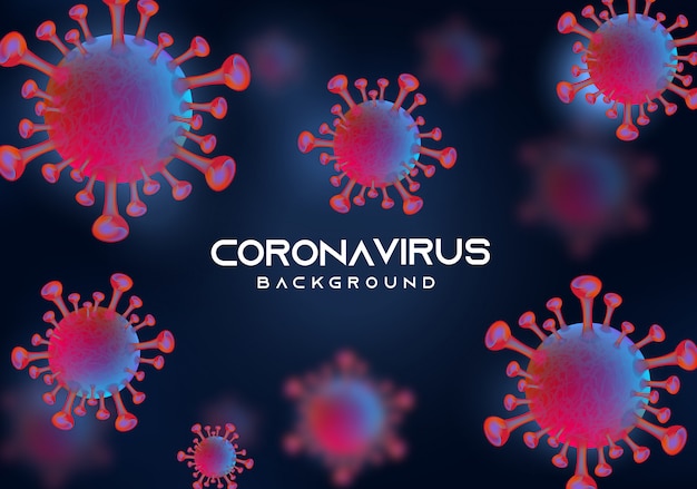 Diseño de fondo de células de coronavirus