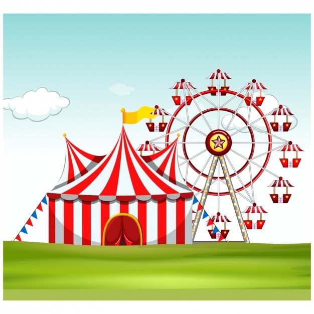 Diseño de fondo de circo