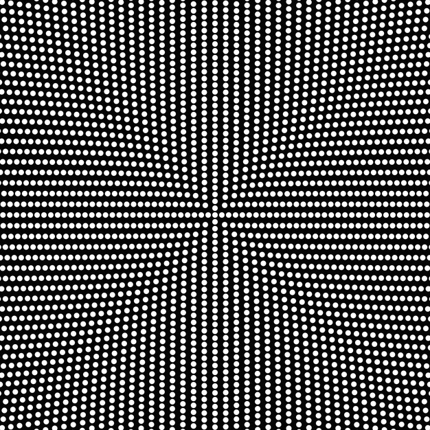 Diseño de fondo de círculo abstracto semitono blanco y negro
