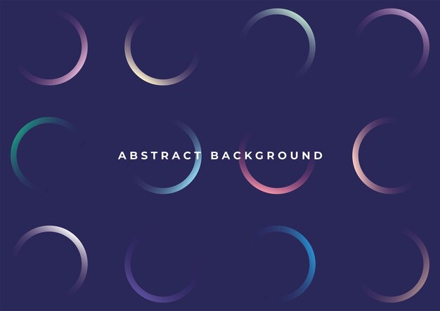 diseño de fondo de círculo degradado colorido abstracto