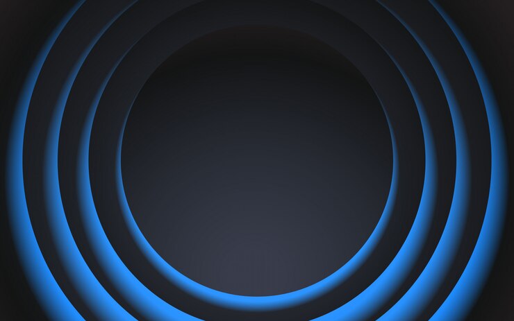 Vector diseño de fondo círculo negro y azul