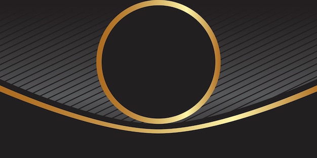 diseño de fondo de círculo negro y dorado