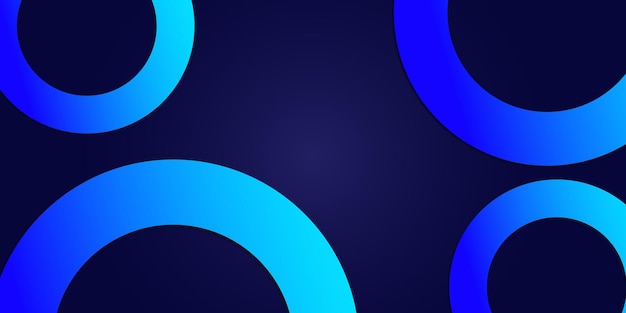 Diseño de fondo de círculos de gradiente azul abstracto