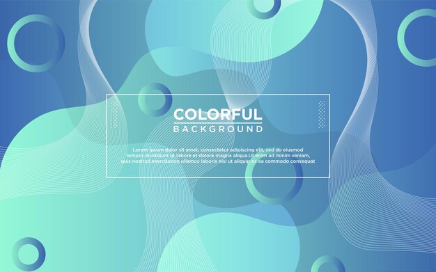 Diseño de fondo de color azul líquido Composición de formas de gradiente fluido Diseño futurista