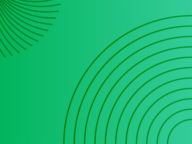 Diseño de fondo de color degradado con ilustración de Vector de líneas circulares de esquina