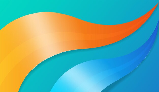 Diseño de fondo de color de gradiente de onda abstracto Vector de fondo de colores
