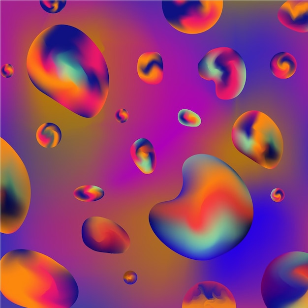 Diseño de fondo de color líquido Fondo de composición de formas de degradado fluido