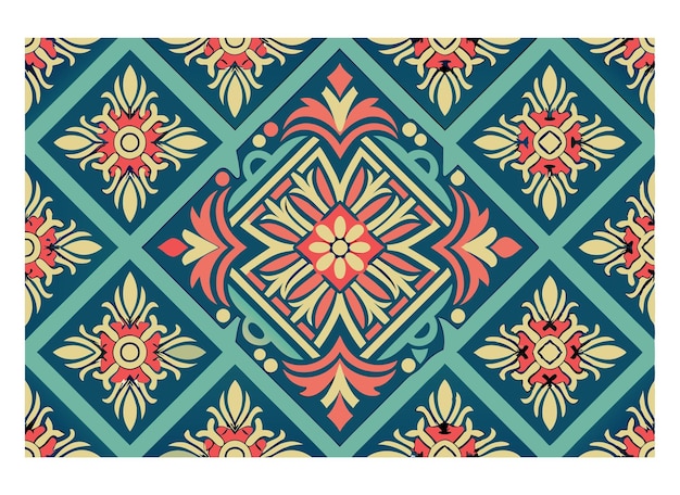 un diseño en un fondo de color verde y azul
