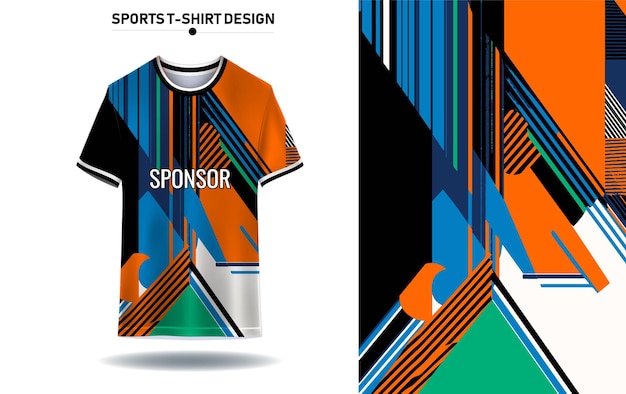 diseño de fondo colorido y fondo de la camiseta