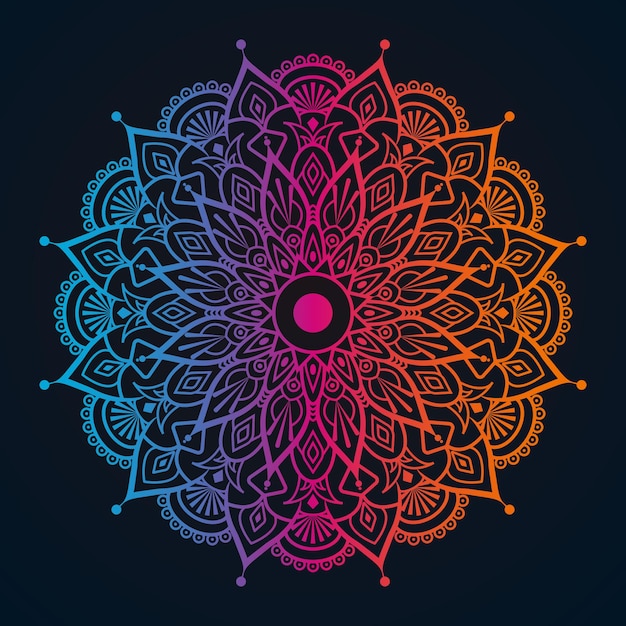 Vector diseño de fondo colorido mandala