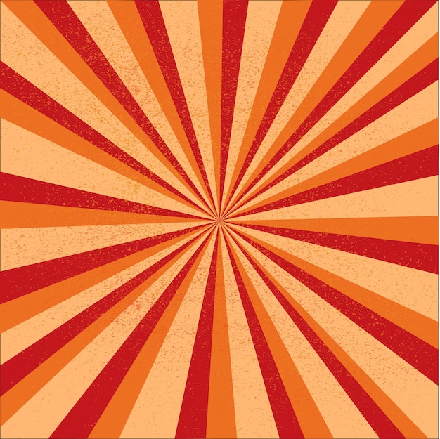 Diseño de fondo colorido rojo amarillo sunburst etiqueta vintage con fondo de rayos