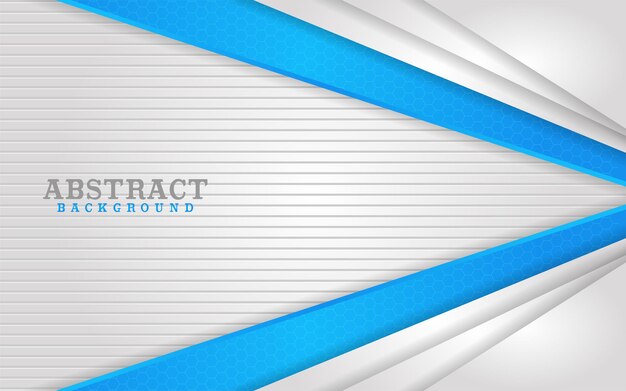 Diseño de fondo de combinación de líneas blancas y azules abstractas