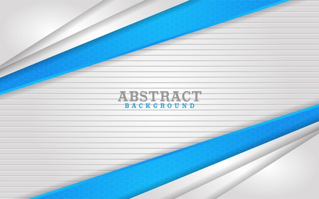 Diseño de fondo de combinación de líneas blancas y azules abstractas