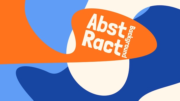 Diseño de fondo comercial geométrico azul y naranja con formas de onda y líquido para plantilla