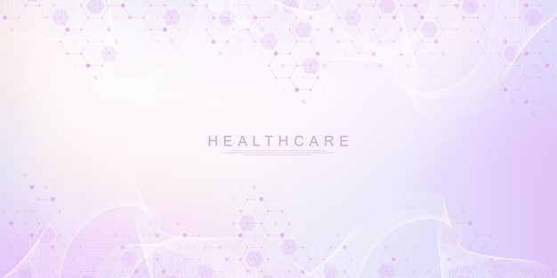 Diseño de fondo del concepto de innovación de la asistencia sanitaria y el patrón médico