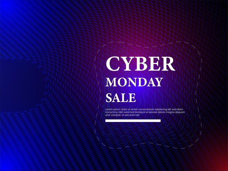 Vector diseño de fondo para el concepto de negocio y promoción de la venta de cyber monday. ilustración vectorial