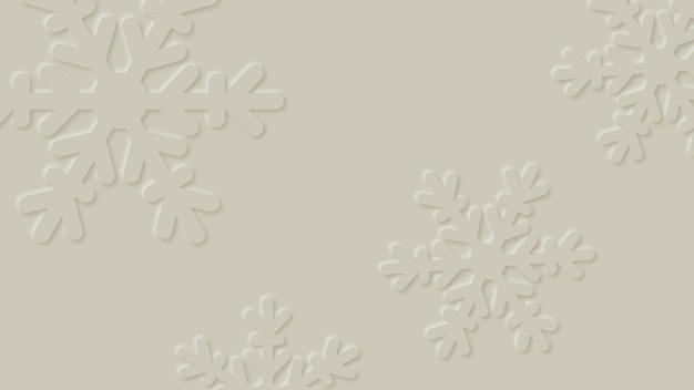 Vector diseño de fondo de copos de nieve de corte de papel