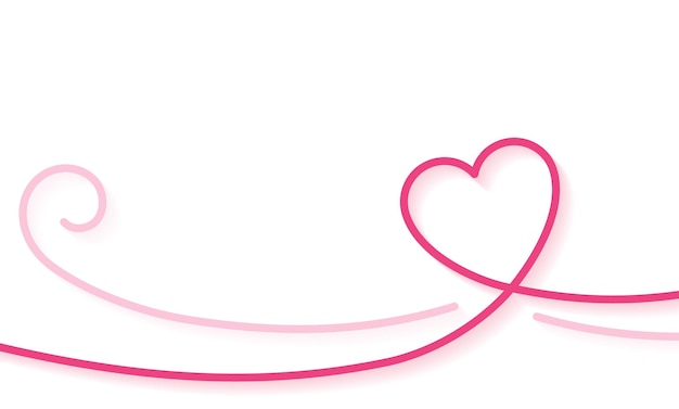 Diseño de fondo de corazón de línea mínima arte de línea