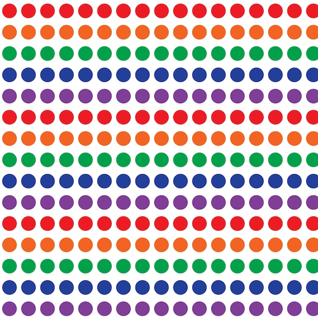 Diseño de fondo sin costuras de patrón colorido de lunares
