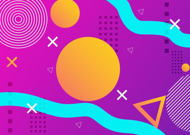 Diseño de fondo creativo geomátrico con ilustración de vector de color moderno y brillante