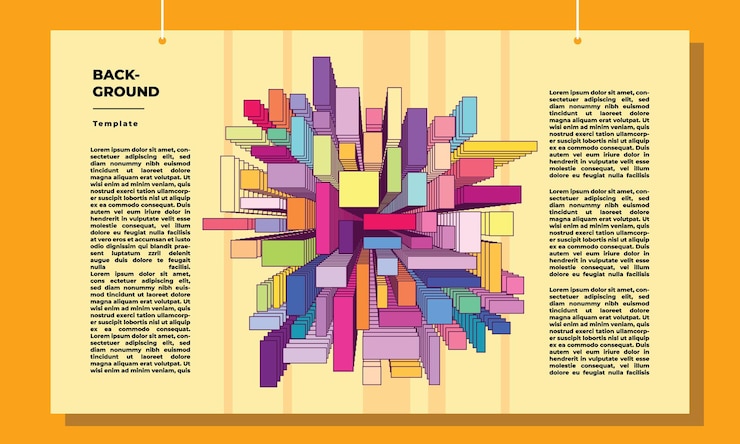 Vector diseño de fondo cuadrado isométrico colorido abstracto para póster, pancarta o página de inicio