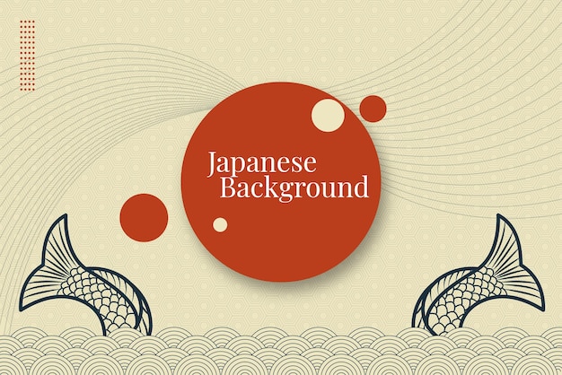 Diseño de fondo decorativo asiático de estilo japonés