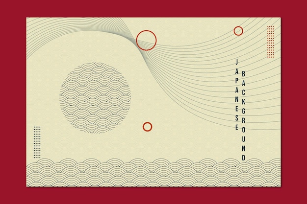 Diseño de fondo decorativo asiático de estilo japonés
