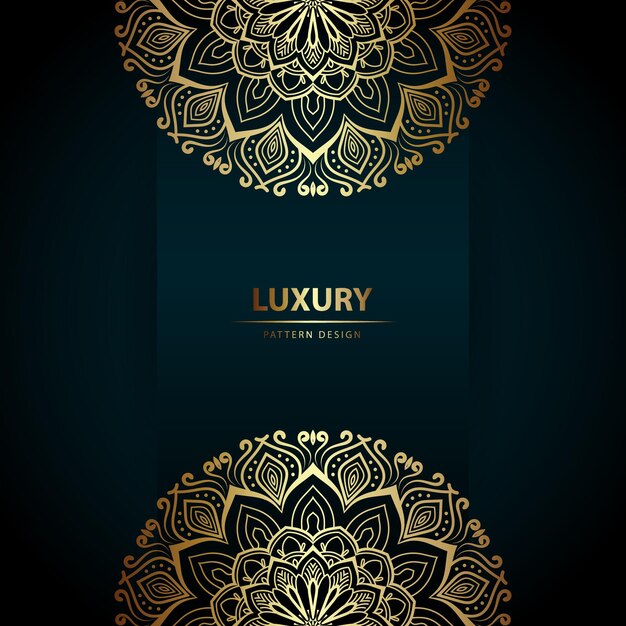 Diseño de fondo decorativo mandala dorado