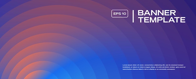 Diseño de fondo degradado abstracto Vector banner mínimo