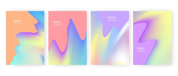 Diseño de fondo degradado pastel suave Para pancartas, carteles, establecer ilustración vectorial de colocación