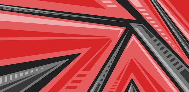diseño de fondo deportivo con forma de triángulo rojo diseño de líneas modernas y de moda