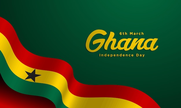 Vector diseño de fondo del día de la independencia de ghana