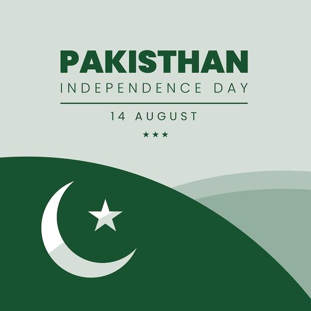 Diseño de fondo del día de la independencia de pakistán