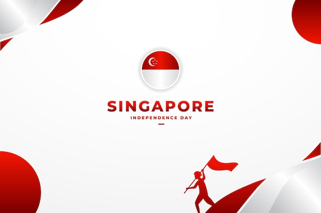 Diseño de fondo del día de la independencia de Singapur