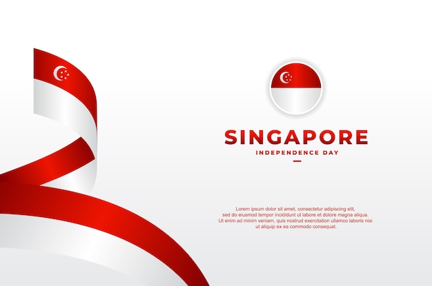 Diseño de fondo del día de la independencia de Singapur