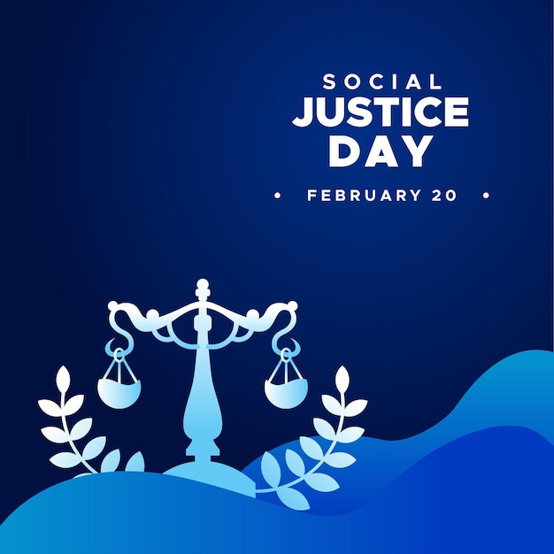 Vector diseño de fondo del día de la justicia social