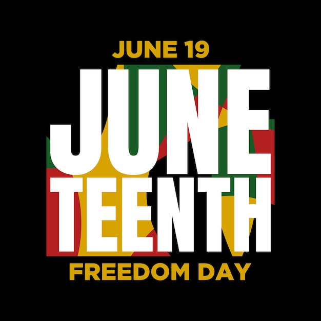 Diseño de fondo del día de la libertad de Juneteenth