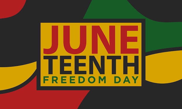 Diseño de fondo del día de la libertad de juneteenth