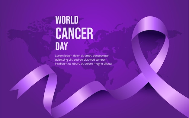 Diseño de fondo del día mundial contra el cáncer